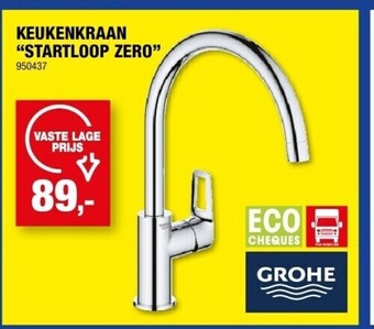 Hubo Keukenkraan “startloop zero” aanbieding