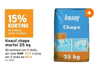 GAMMA Knauf chape mortel 25 kg aanbieding