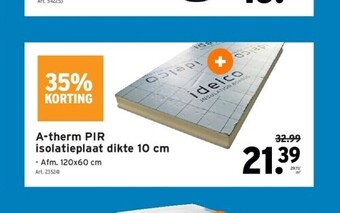 GAMMA A-therm pir isolatieplaat dikte 10 cm aanbieding