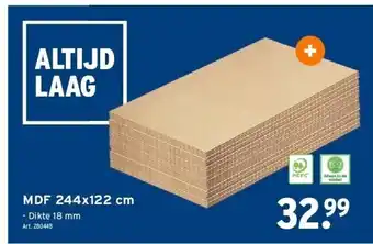 GAMMA Mdf 244x122 cm aanbieding