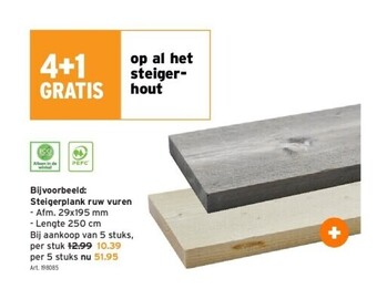 GAMMA Steigerplank ruw vuren aanbieding