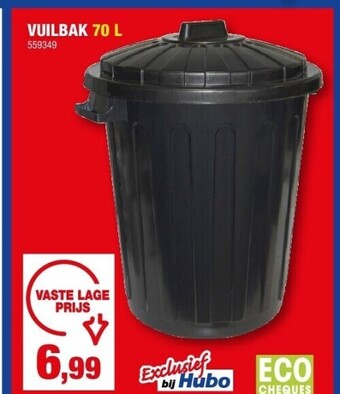 Hubo Vuilbak 70 l aanbieding