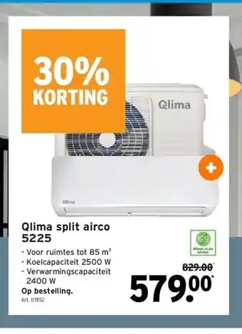 GAMMA Qlima split airco 5225 aanbieding