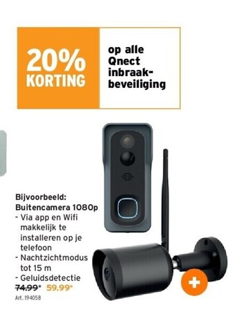 GAMMA Buitencamera 1080p aanbieding