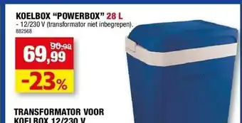Hubo Koelbox “powerbox” 28 l aanbieding