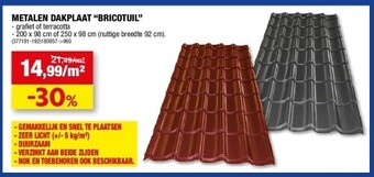 Hubo Metalen dakplaat “bricotuil” aanbieding