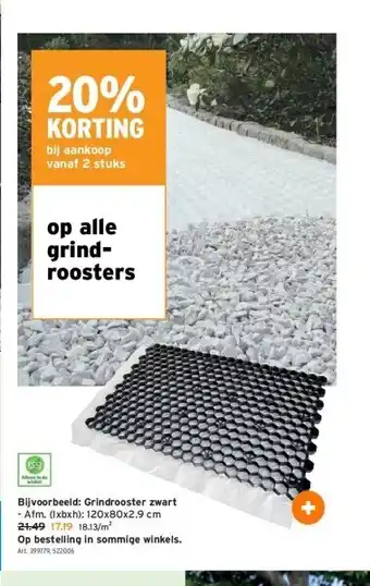 GAMMA Grindrooster zwart aanbieding
