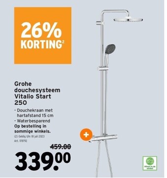 GAMMA Grohe douchesysteem vitalio start 250 aanbieding