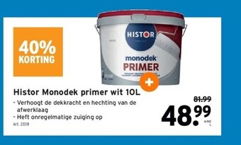 GAMMA Histor monodek primer wit 10l aanbieding