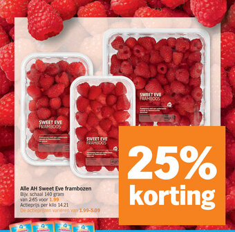 Albert Heijn Alle AH sweet eve frambozen aanbieding