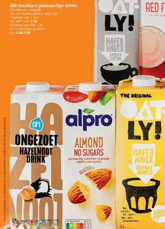 Albert Heijn Alle houdbare plantaardige drinks aanbieding