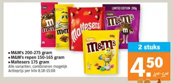 Albert Heijn M&M's 200-275g aanbieding