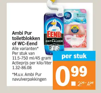 Albert Heijn Ambi pur toiletblokken of WC-Eend aanbieding