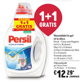 Delhaize Persil Wasmiddel in gel of in discs aanbieding