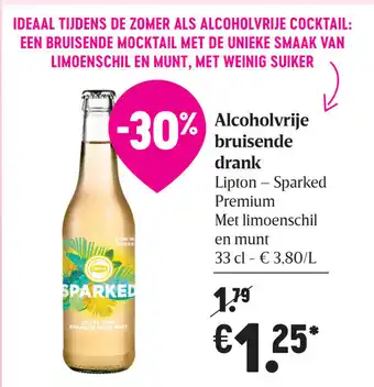 Delhaize Lipton Alcoholvrije bruisende drank aanbieding
