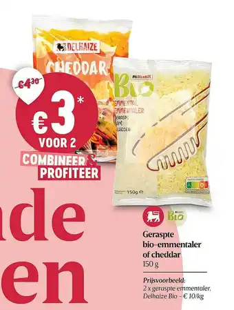 Geraspte Bio-emmentaler Of Cheddar