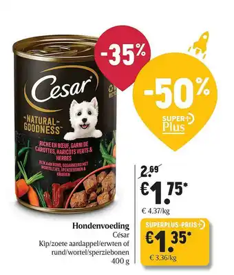 Delhaize Hondenvoeding Cesar aanbieding