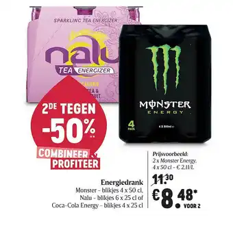 Energiedrank Monster, Nalu