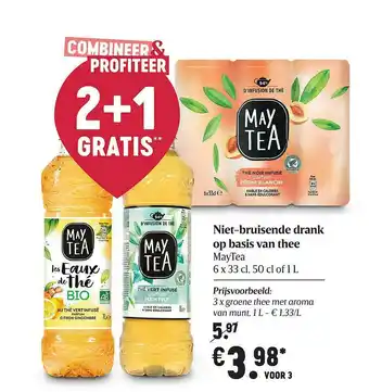Delhaize Niet-bruisend Drank Op Basis Van Thee Maytea aanbieding