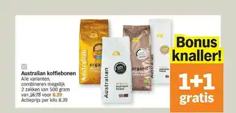 Australian Koffiebonen 1+1 Gratis