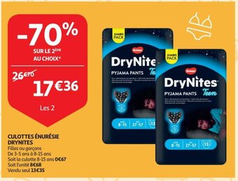 CULOTTES ÉNURÉSIE DRYNITES