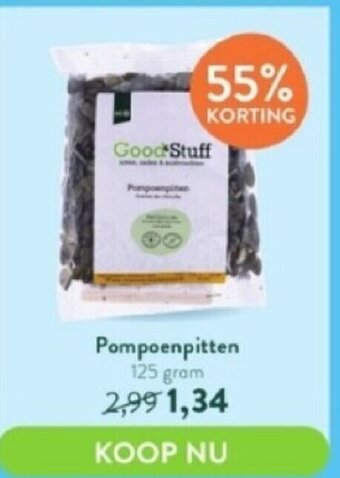 Holland & Barrett Pompoenpitten 125 gram aanbieding
