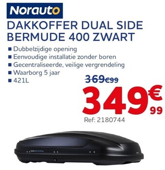 Dakkoffer dual side bermude 400 zwart