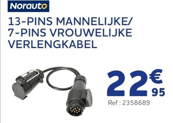 Auto5 13-pins mannelijke/ 7-pins vrouwelijke verlengkabel aanbieding