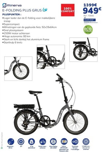 Auto5 Minerva E-folding plus grijs aanbieding