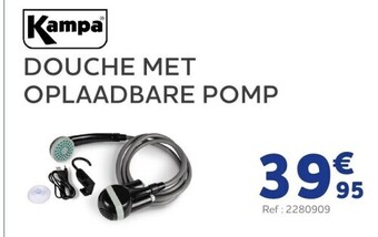 Douche met oplaadbare pomp