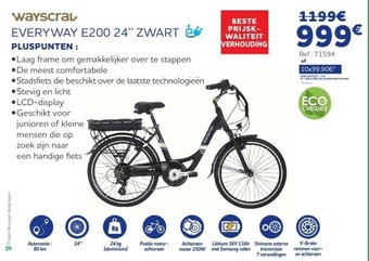 Auto5 WayscraL EVERYWAY E200 24" NOIR aanbieding