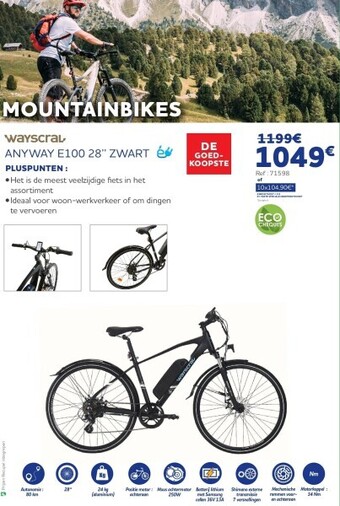 Auto5 WayscraL ANYWAY E100 28" NOIR aanbieding