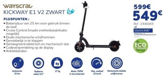Auto5 wayscral-KICKWAY E1 V2 NOIR é aanbieding