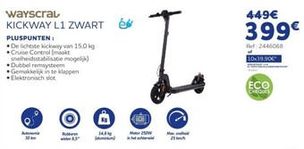 Auto5 wayscraL KICKWAY L1 KICKWAY L1 NOIR é aanbieding