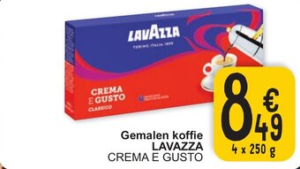 Cora LAVAZZA CREMA E GUSTO Gemalen koffie 4 x 250g aanbieding