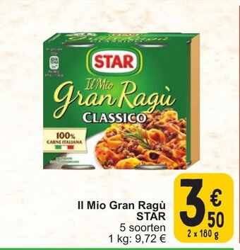 Cora STAR Il Mio Gran Ragù 2 x 180g aanbieding