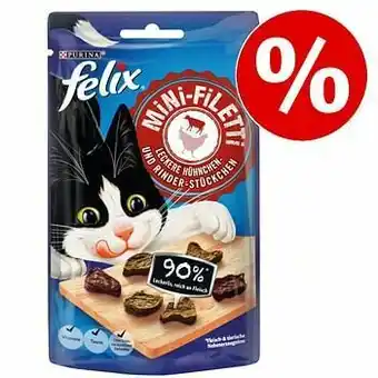 Zooplus Extra voordelig! Felix Kattensnacks - Mini Filetti: Kip & Rund (40 g) aanbieding