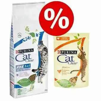 Zooplus 20% korting! 15 kg Cat Chow Droogvoer + 26 x 85 g Cat Chow Natvoer - Adult Special Care Hairball Sterilized (15 kg) aanbieding