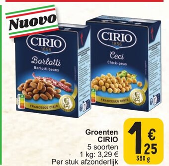 Cora CIRIO Groenten 380g aanbieding