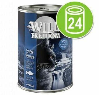 Zooplus Wild Freedom Adult Kattenvoer 24 x 400 g Wild Hills - Eend & Kip aanbieding