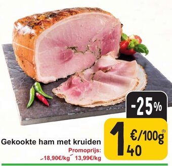 Cora Gekookte ham met kruiden 100g aanbieding
