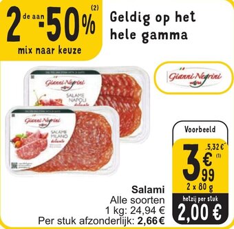 Cora Salami 2 x 80g aanbieding