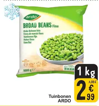 Cora ARDO Tuinbonen 1kg aanbieding