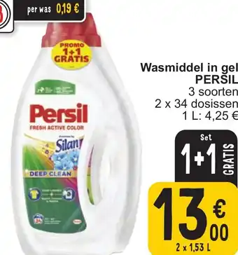 Cora PERSIL Wasmiddel in gel 2 x 1.53L aanbieding