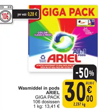 Cora ARIEL Wasmiddel in pods aanbieding