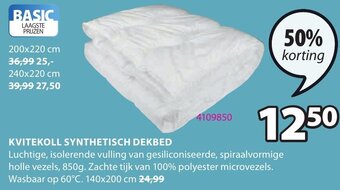 Jysk Kvitekoll synthetisch dekbed aanbieding