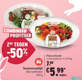 Delhaize Stoommaaltijd aanbieding