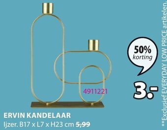 Jysk Ervin kandelaar aanbieding