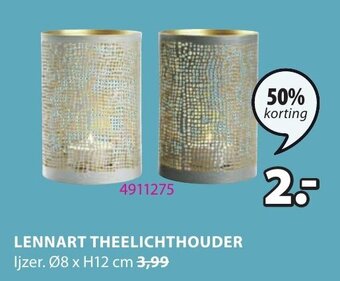 Jysk Lennart theelichthouder aanbieding