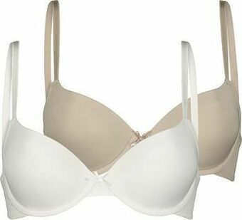HEMA HEMA T-shirt Bh&apos;s Push Up Recycled - 2 Stuks Beige (beige) aanbieding